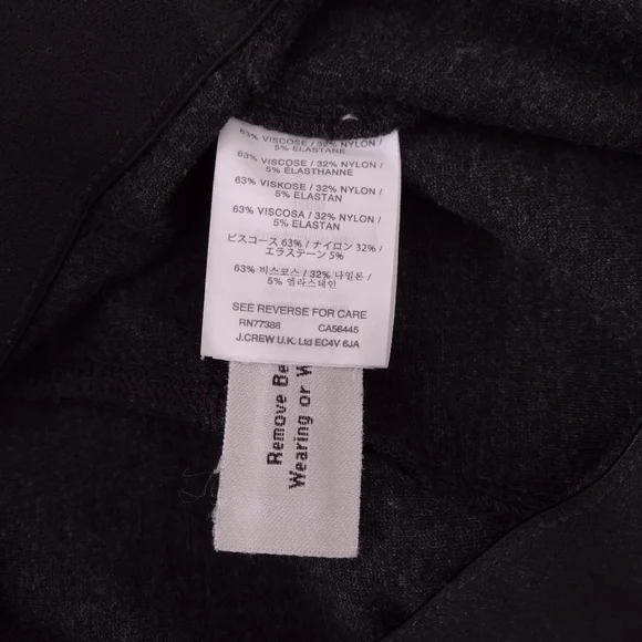 J Crew Gray Ponte Knit Pixie Pant w Exposed Back Zip 31090 - Picture 6 of 15